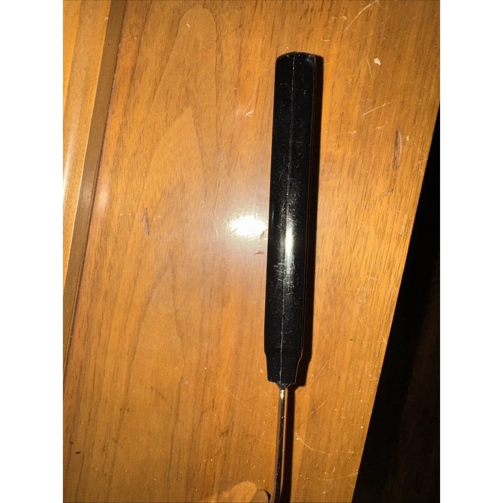 EKCO Vintage MCM Black Handle Slotted Key Hole Spatula Flipper 12